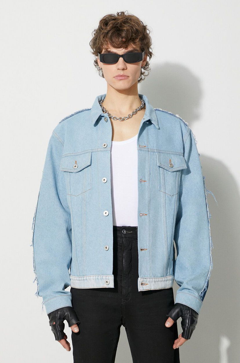 Куртка бомбер HERON PRESTON Denim Jacket Синій | HMYE013F23DEN0014500