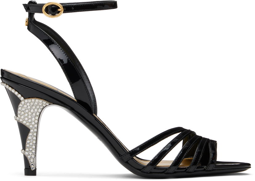 Аксесуари Valentino Valentino Garavani Ladycrush Patent Leather Heeled Sandals чорний | 6W2S0LD3SWK