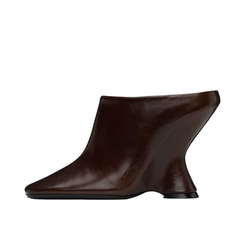 Кросівки та взуття Dries Van Noten Leather Wedge Mules Коричневий | WS242-1408-103