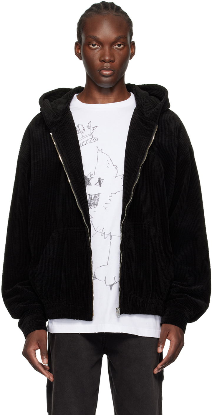 Світшоти We11done We11done Zip-Up Hooded Jacket чорний | WD-JP2-24-083-M-BK