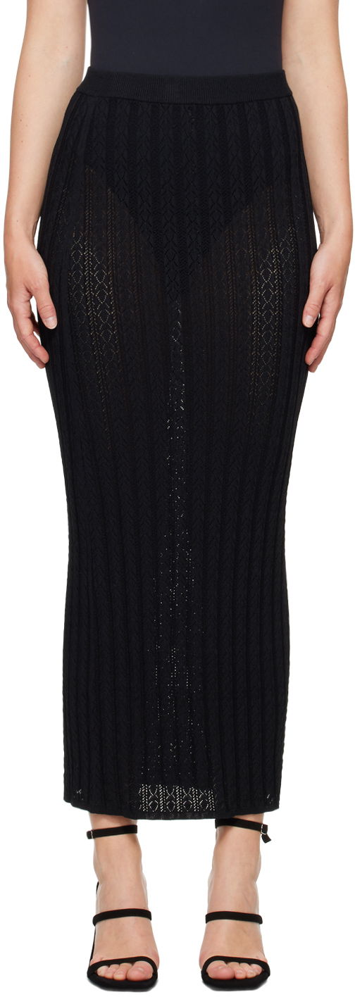 Спідниця Loulou de Saison Loulou de Saison Dera Maxi Knit Skirt чорний | DERA