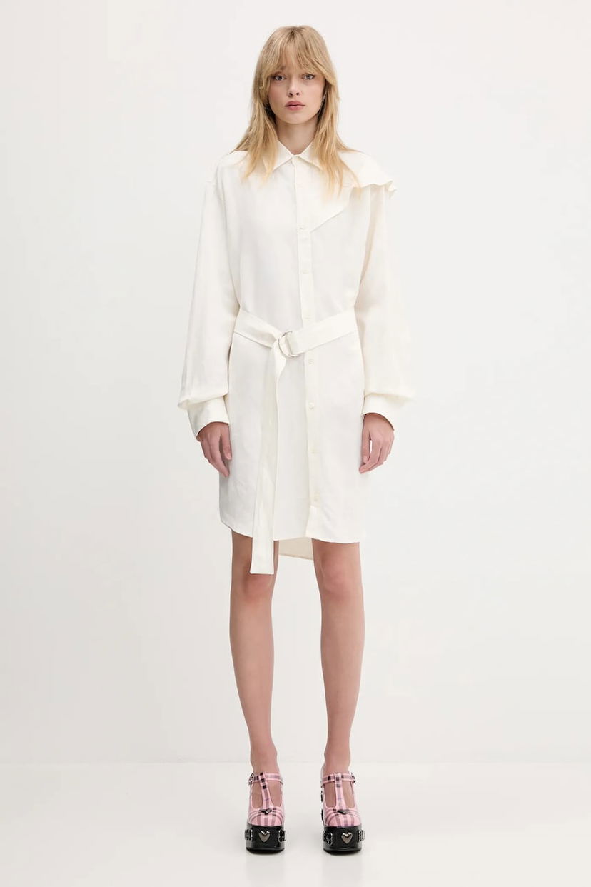 плаття JW Anderson JW Anderson Cape Shoulder Drape Mini Dress білий | DR0474.PG1690.002
