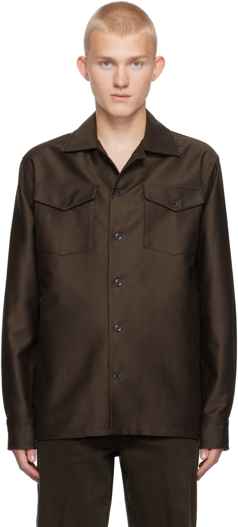Сорочка Marni Satin Shirt Коричневий | CUMU0310S1 TCY36