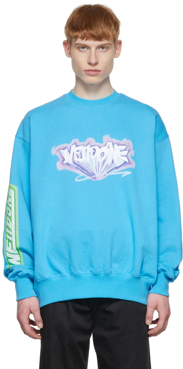 Світшоти We11done We11done Cotton Sweatshirt Синій | WD-TS1-22-684-U-BL