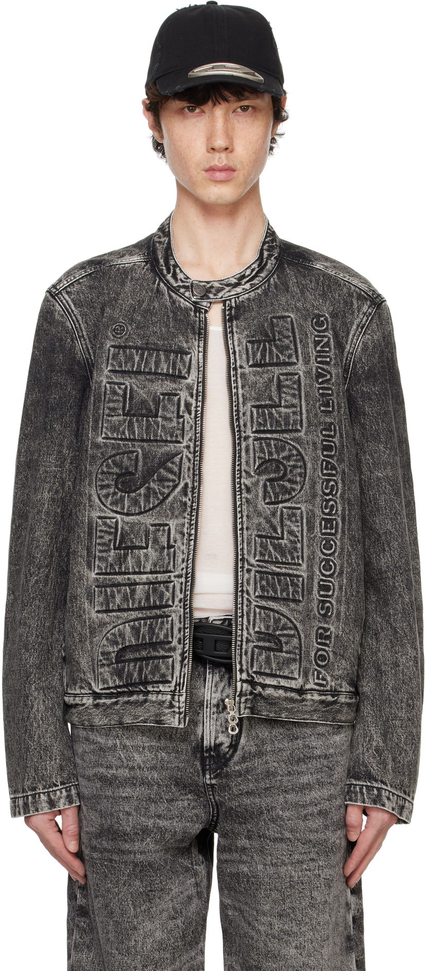 Куртка бомбер Diesel Denim Jacket D-Glory-S1 чорний | A15242-0CBDE-02