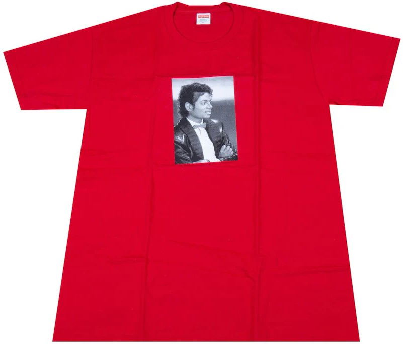 Футболка Supreme Michael Jackson Tee, Size M Червоний | SS17T01101 RED, 0