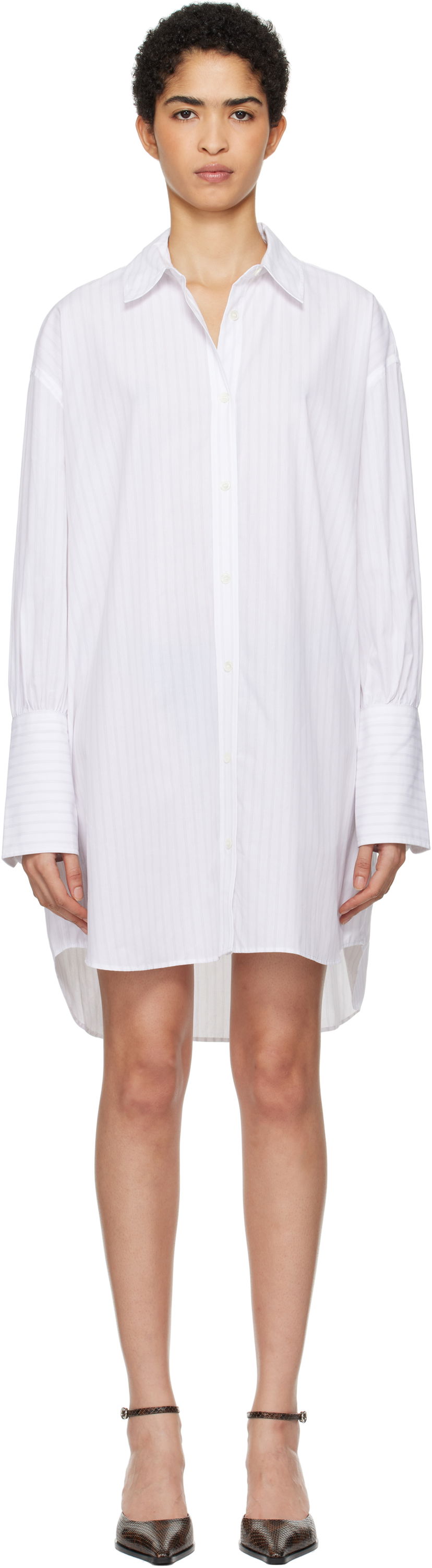 Сорочка Anine Bing ANINE BING Striped Lake Mini Shirt Dress білий | A-02-10562-MTL31