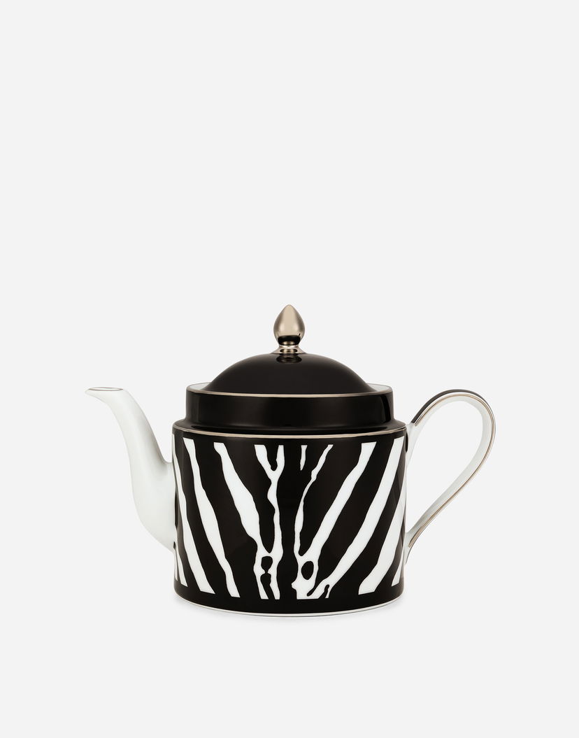 Домашній декор Dolce & Gabbana Zebra Print Porcelain Teapot чорний | TC0127TCA39UZ003