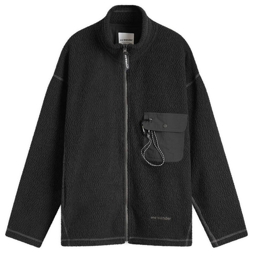 Світшоти and wander Re Wool Jacquard Fleece Jacket чорний | 5744281146-010