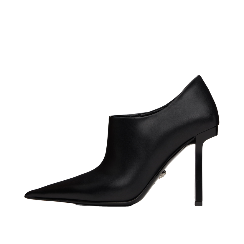 Кросівки та взуття Versace Black Leather Pointed Toe Ankle Boots чорний | 1017822_DVT2P