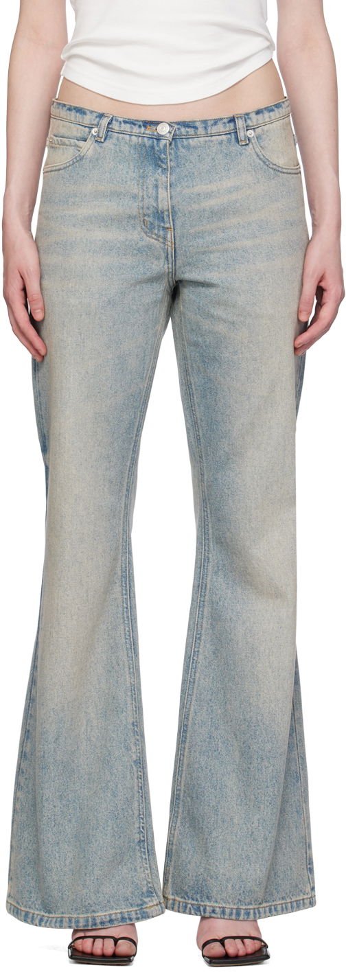 Джинси Courrèges Courrèges Relax Denim Bootcut Jeans Синій | 224DPA221DE0016