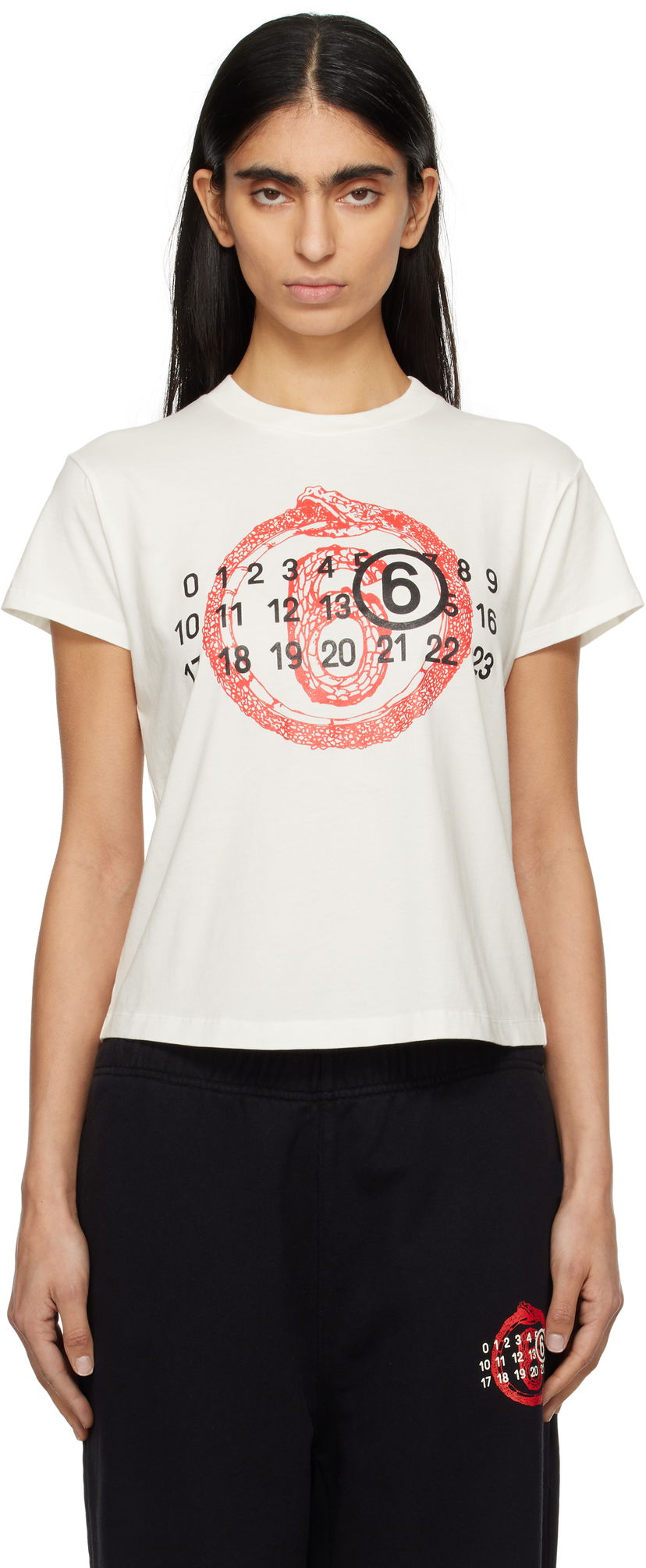 Кроп-топи Maison Margiela MM6 Maison Margiela Lunar New Year Capsule T-Shirt білий | S62GD0196 S24312