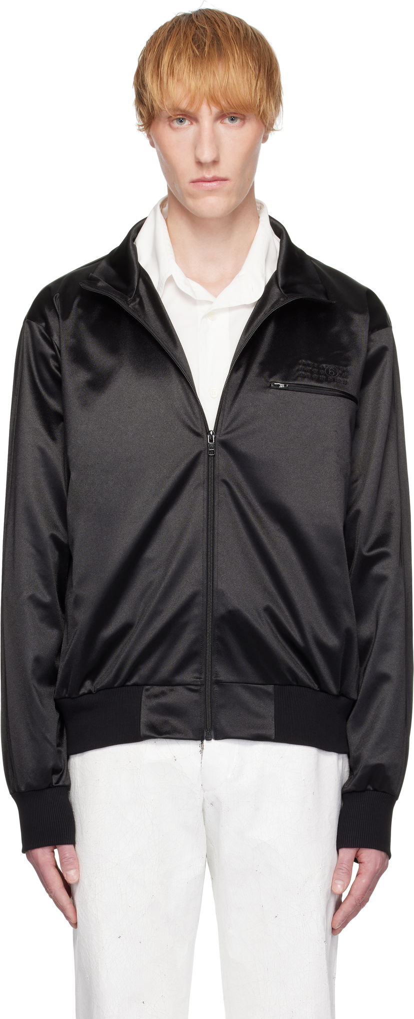 Куртка бомбер Maison Margiela MM6 Maison Margiela Embroidered Track Jacket чорний | SH2HG0003 S78140