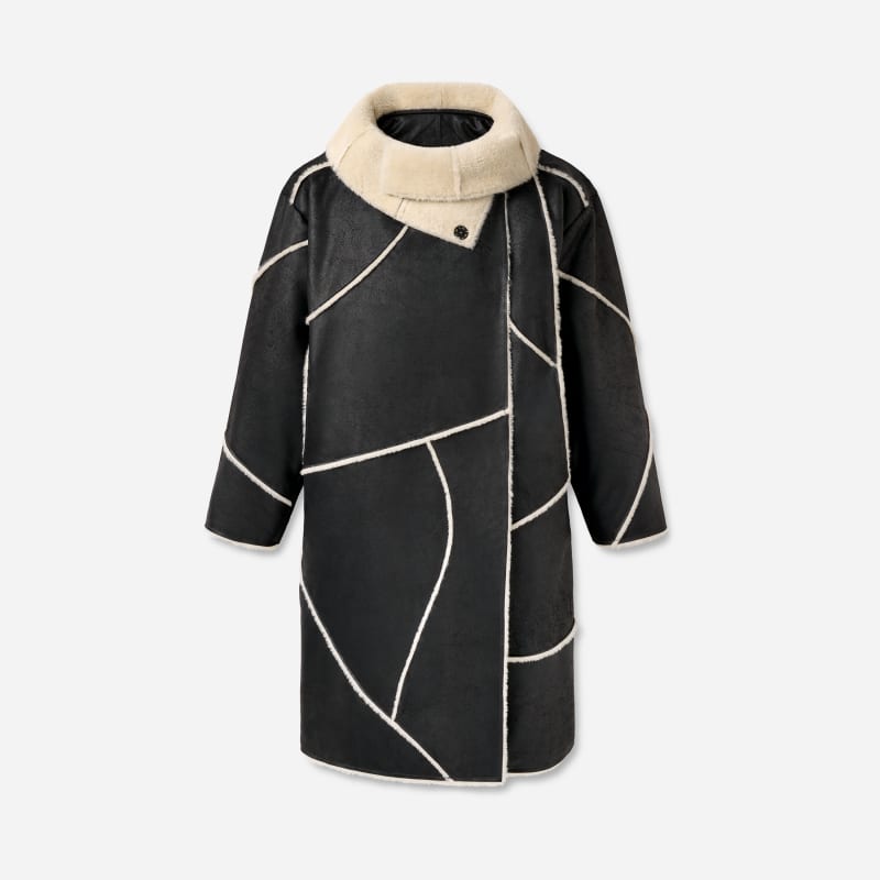 Пальто UGG Emberlynn LuxeFluff Paneled Coat Polyester Різнокольоровий | 1171468-BLK, 0