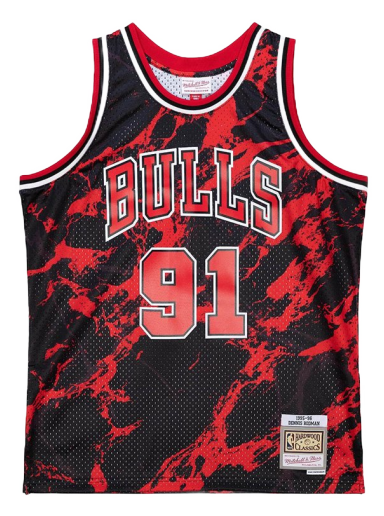 Джерсі Mitchell & Ness NBA Chicago Bulls Dennis Rodman Team Marble Swingman Jersey Червоний | TFSM1278-CBU97DRDBLCK