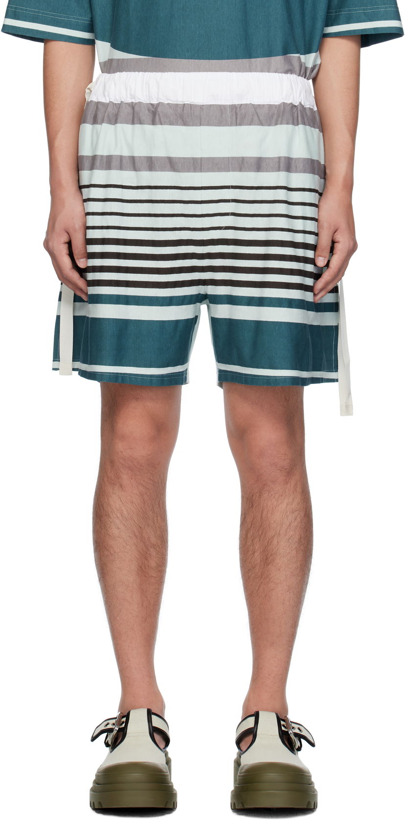 Шорти Craig Green Craig Green Striped Wave Shorts Різнокольоровий | CGSS25CWOTRS85