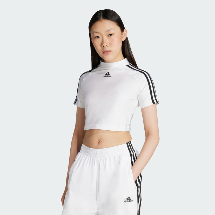 Кроп-топи adidas Performance Teamgeist Adicolor Cropped Tee білий | JZ8279