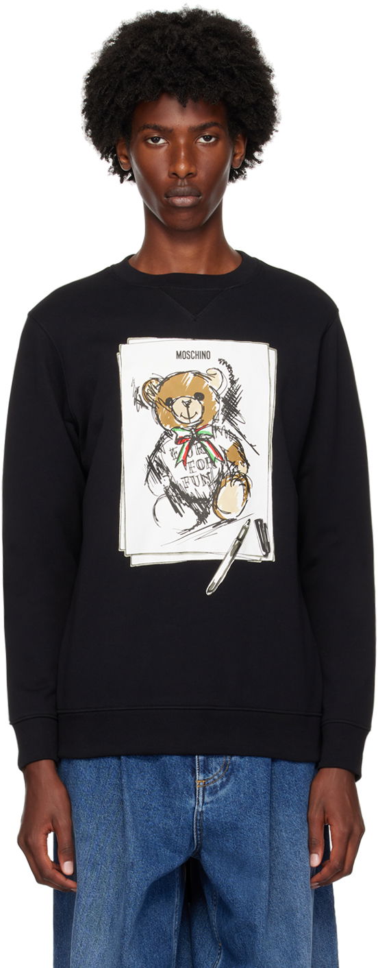 Cветр Moschino Teddy Bear Sweatshirt чорний | 242ZZV171152281555