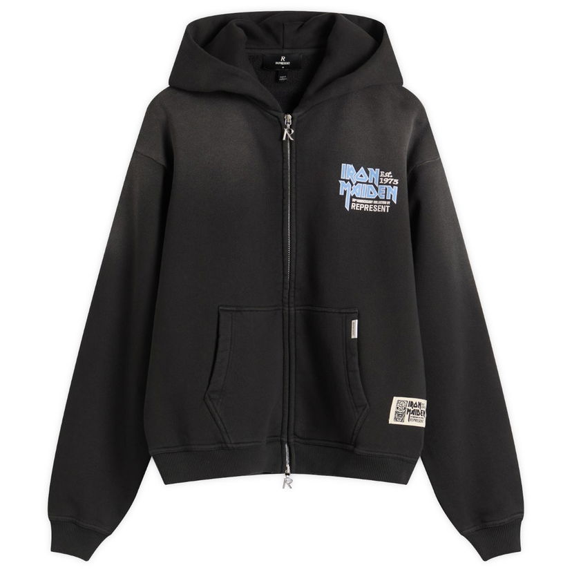 Світшоти Represent Clo Iron Maiden Anniversary Zip-Up Hoody чорний | MLM100578-04
