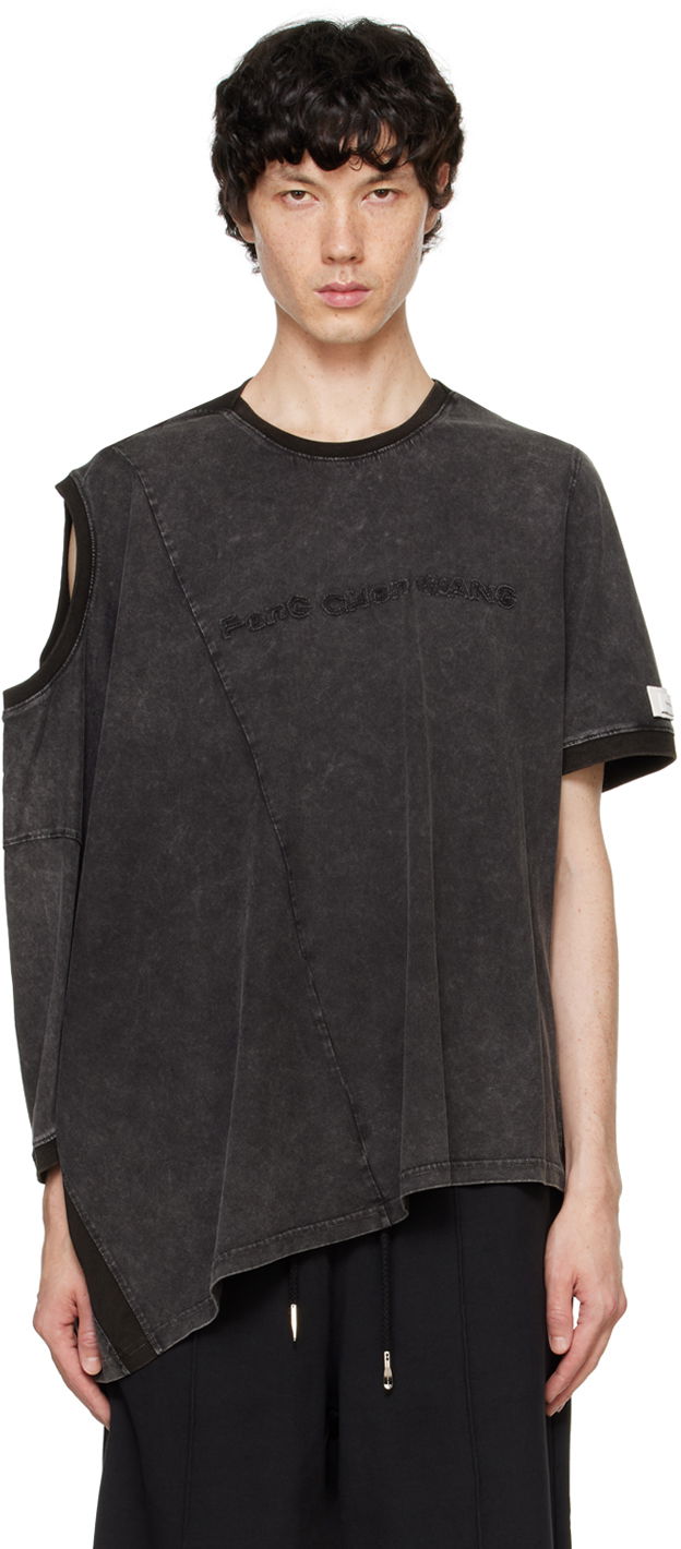 Футболка Feng Chen Wang Feng Chen Wang Deconstructed T-Shirt чорний | FUF18TS02