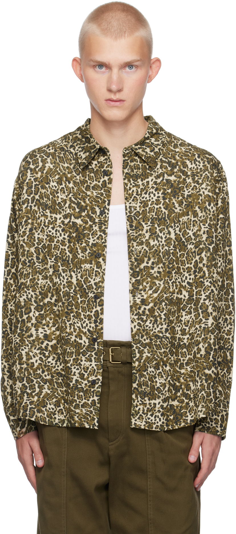 Сорочка ISABEL MARANT Isabel Marant Cybilio Leopard Print Shirt бежевий | CH01B-B4I03H