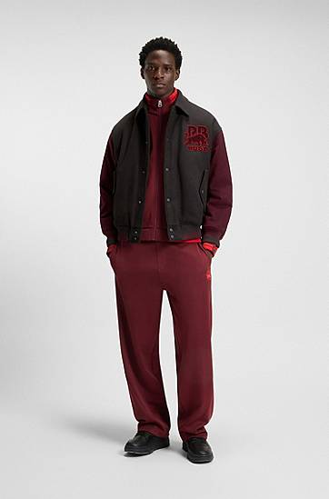 Куртка бомбер BOSS HUGO x RB regular-fit varsity-style jacket with bull graphics Різнокольоровий | 50549448, 1