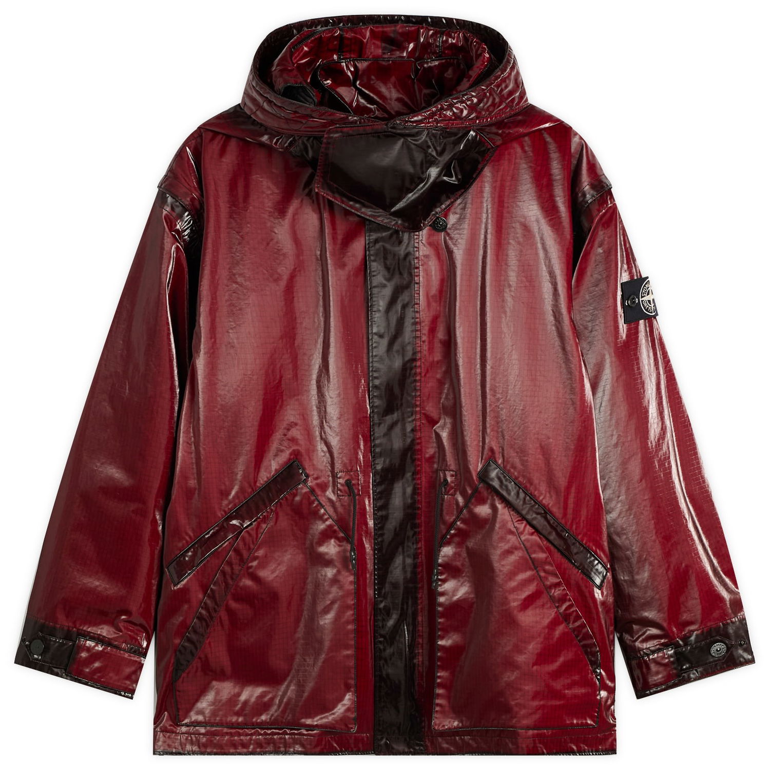 Парка Stone Island Ripstop Prismatico Parka Jacket, Size Large Червоний | K2S154100079-V0012, 1