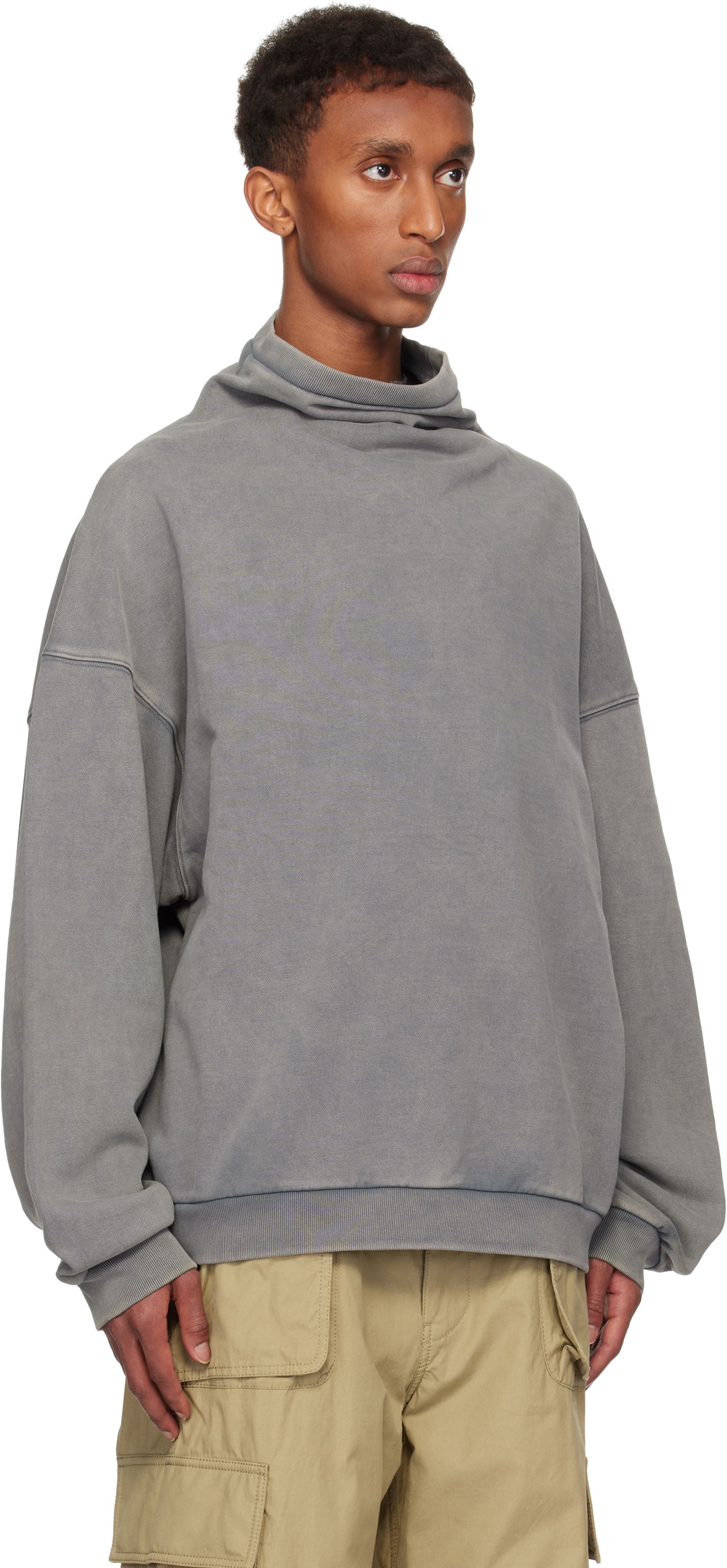 Cветр We11done We11done Standard Turtleneck Hoodie Сірий | WD-TS3-24-731-U-CH, 1