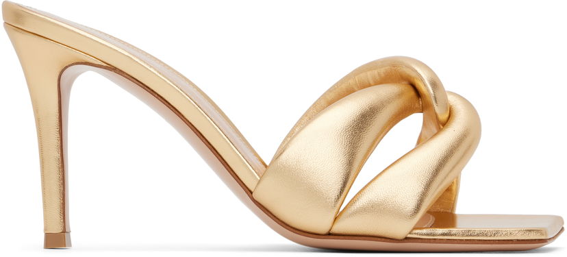 Кросівки та взуття Gianvito Rossi Amour Heeled Mules Металік | G10012-85RIC-NPS