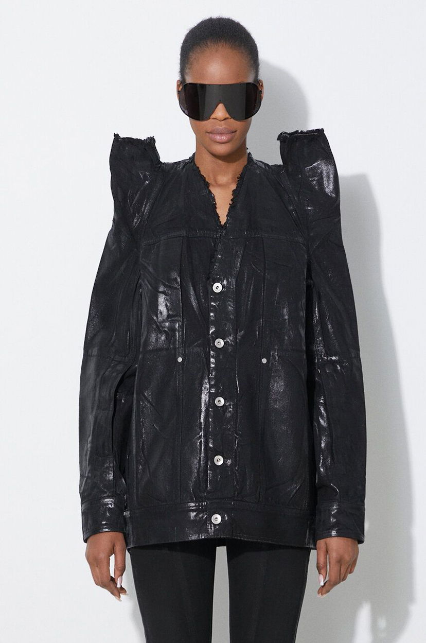 Куртка Rick Owens Denim Jacket Tec Worker чорний | DS01D1704.BF.09