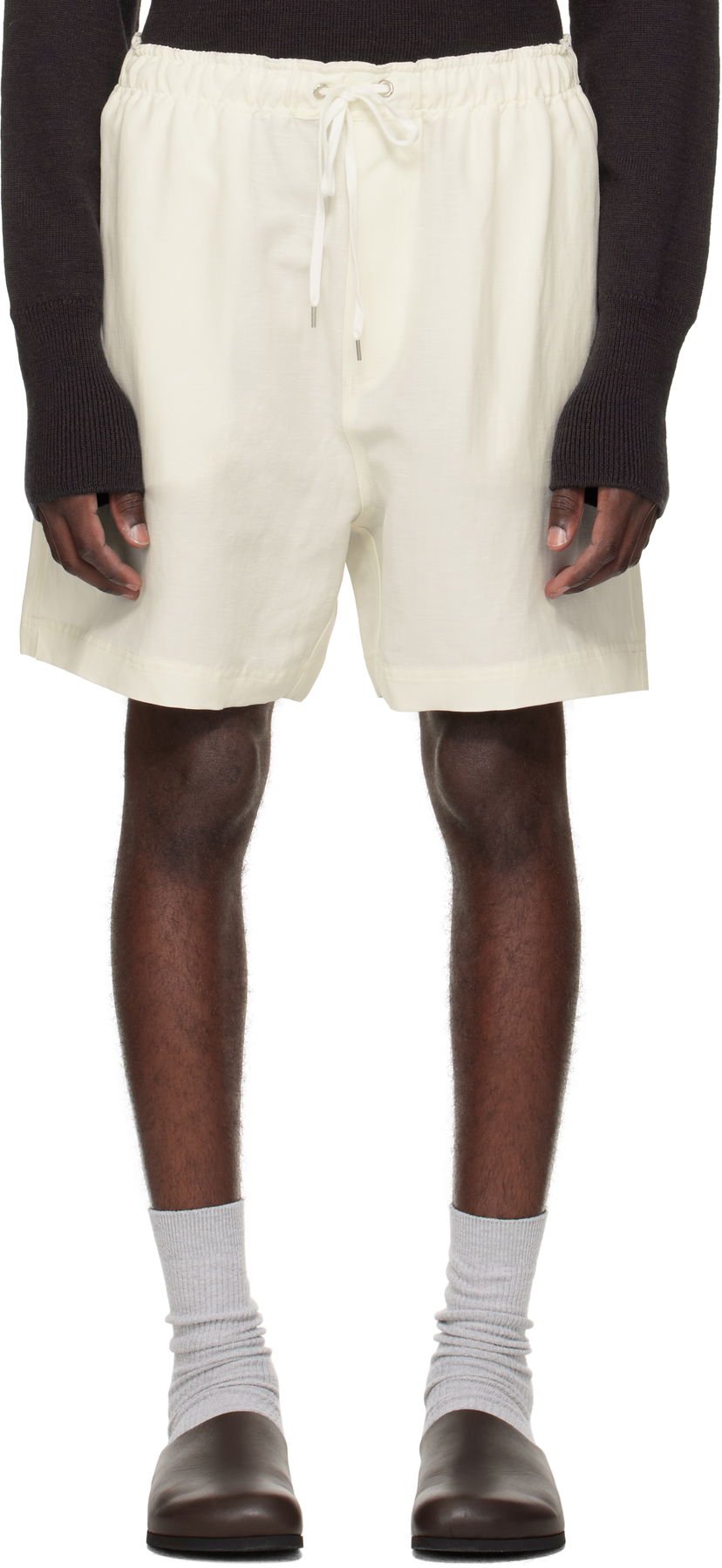Шорти Studio Nicholson Starboard Drawstring Shorts білий | STARBOARD SNM - 1369