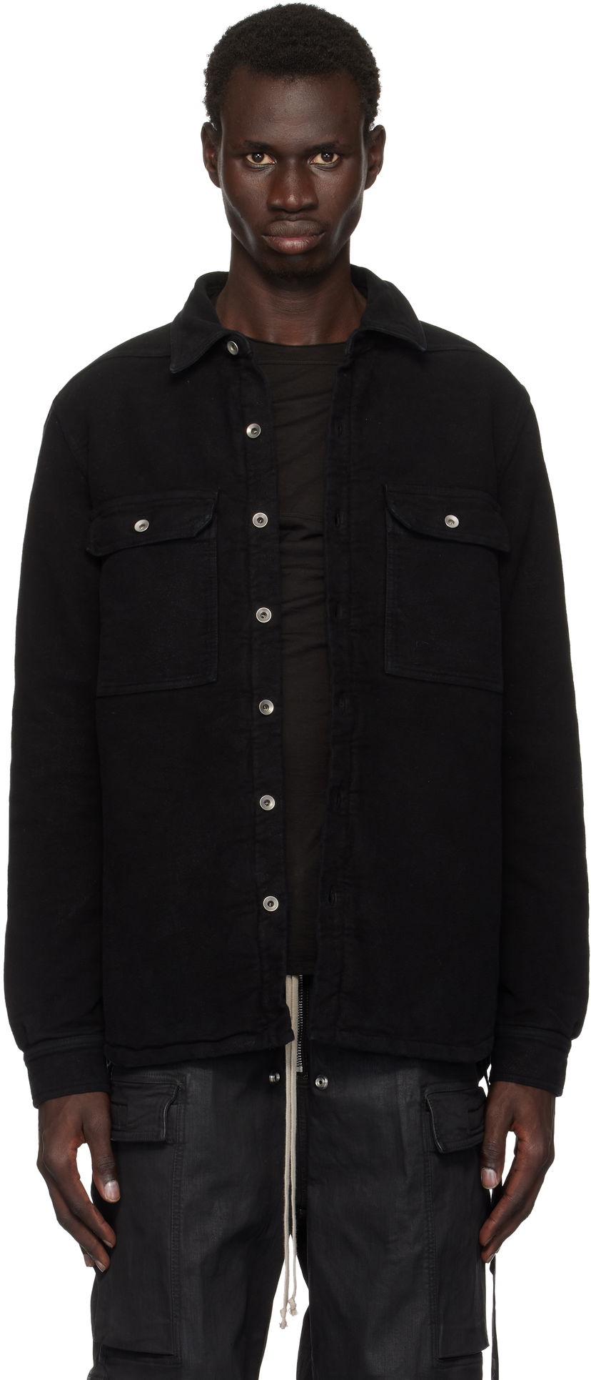 Сорочка Rick Owens Outershirt Jacket чорний | DU02D2755 MO