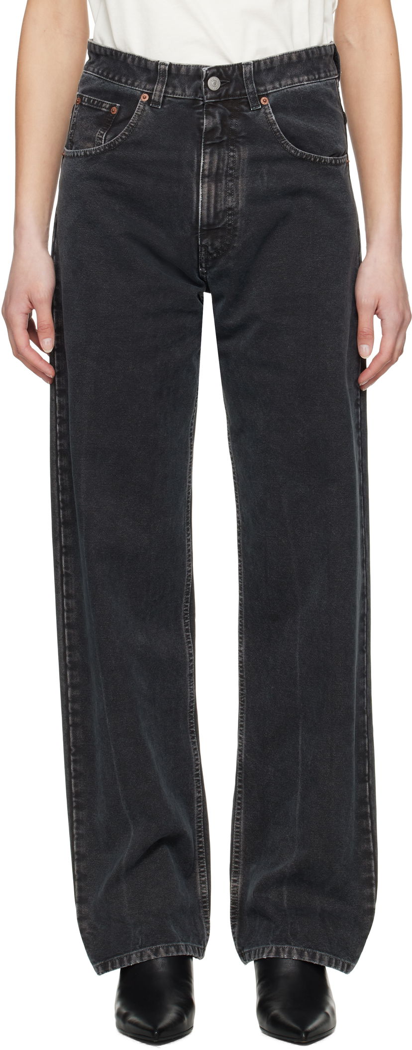 Джинси Maison Margiela MM6 Maison Margiela 5 Pocket Jeans чорний | SH0LA0010 M35249