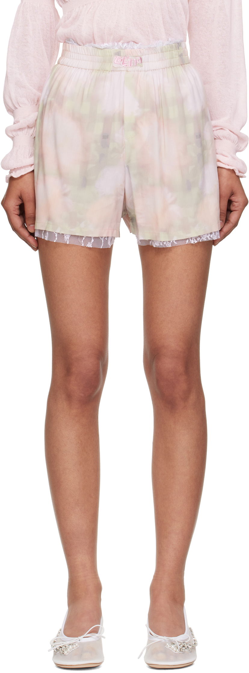 Шорти Collina Strada Collina Strada Tie-Dye Mini Boxer Shorts Рожевий | XX6008
