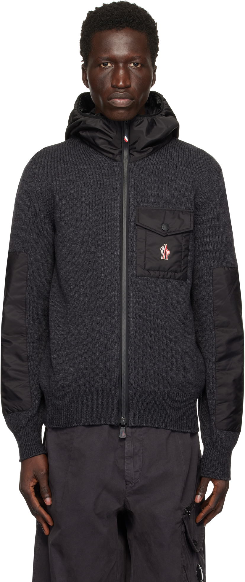 Cветр Moncler Wool Zip-Up Hoodie Сірий | J20979B00013A9462