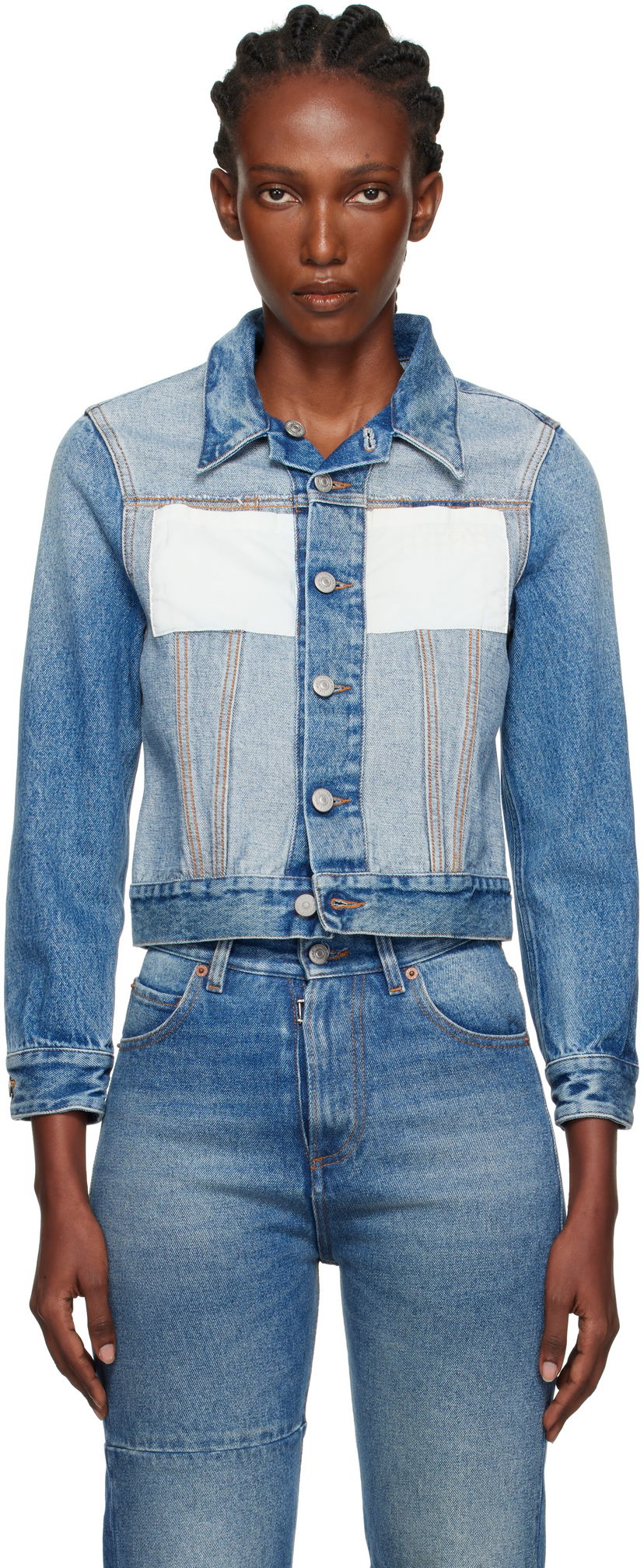 Куртка Maison Margiela MM6 Maison Margiela Reversed Denim Jacket Синій | S52AM0328 M30018