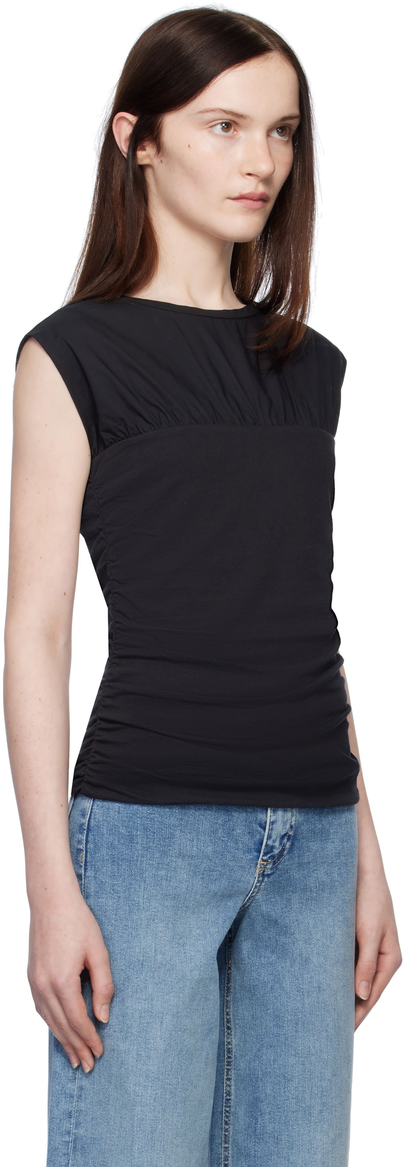 Безрукавка rag & bone Rag & Bone Mica Banded Top чорний | WCC24HT009M409, 1