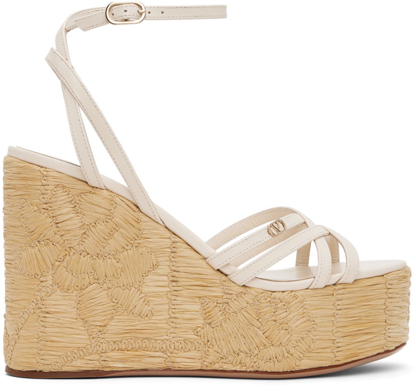 Аксесуари Valentino Valentino Garavani Raflower Wedge Sandals бежевий | 4W2S0IJ4VTU