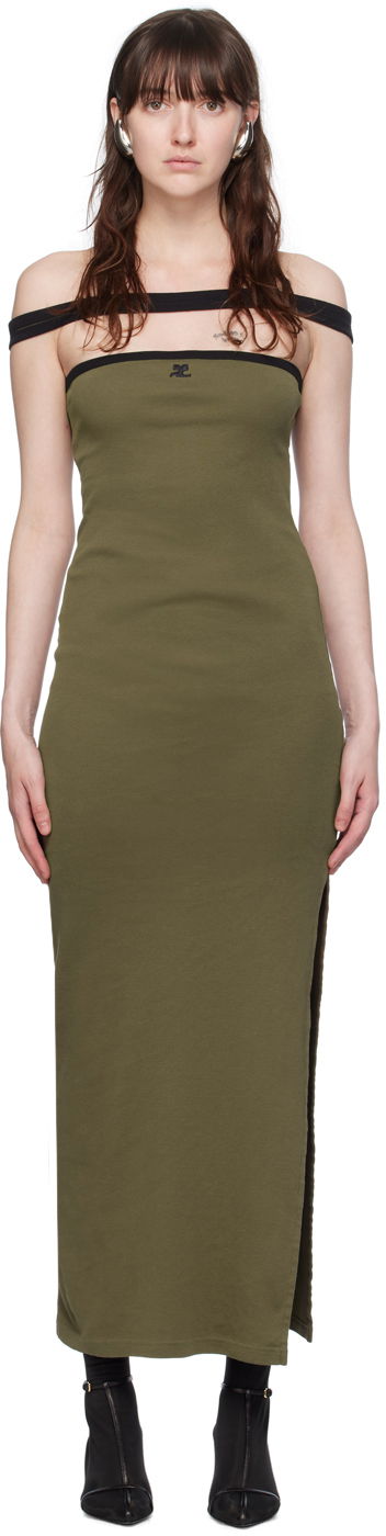 плаття Courrèges Cutout Detail Maxi Dress Зелений | 224JRO400JS0070