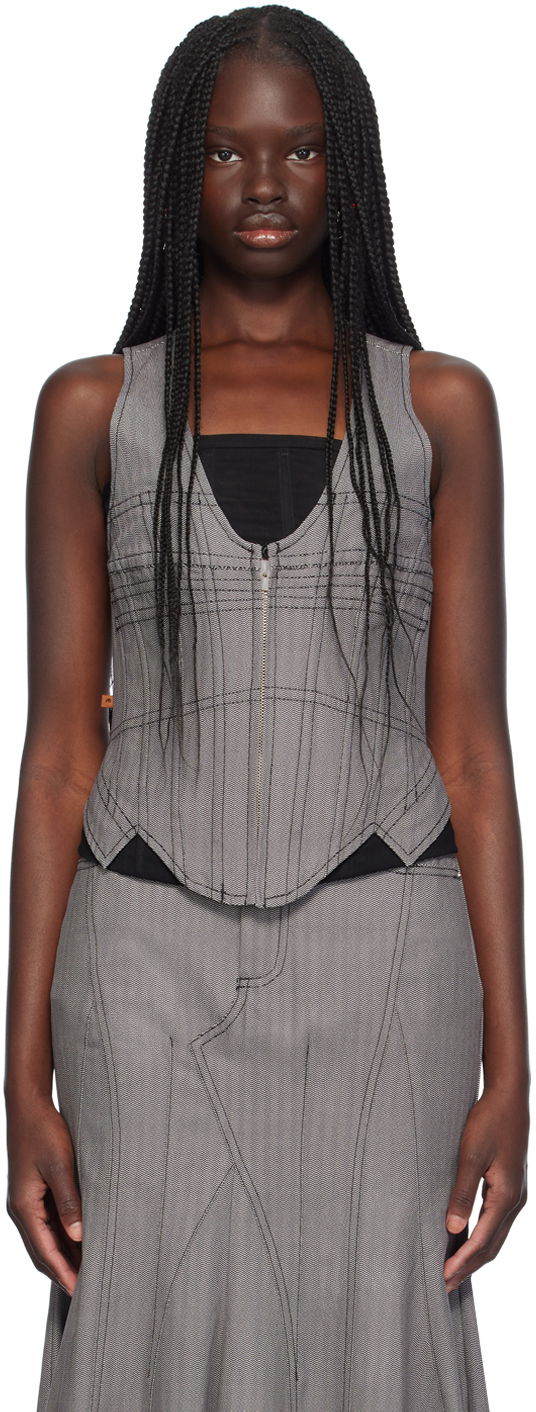Безрукавка Miaou Miaou Dolly Corset Top Сірий | 7146HBTHYP