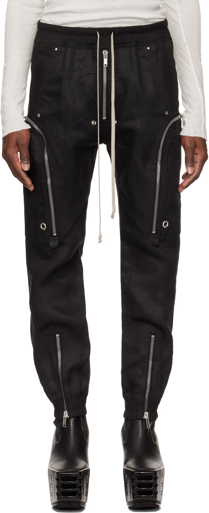 Штани карго Rick Owens Rick Owens Hollywood Bauhaus Cargo Pants чорний | RU01E5377 TWL