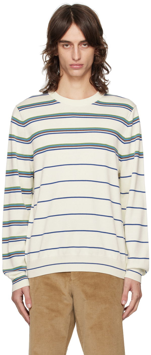 Cветр Paul Smith Paul Smith Striped Sweater білий | M1R-893Y-N02423-04