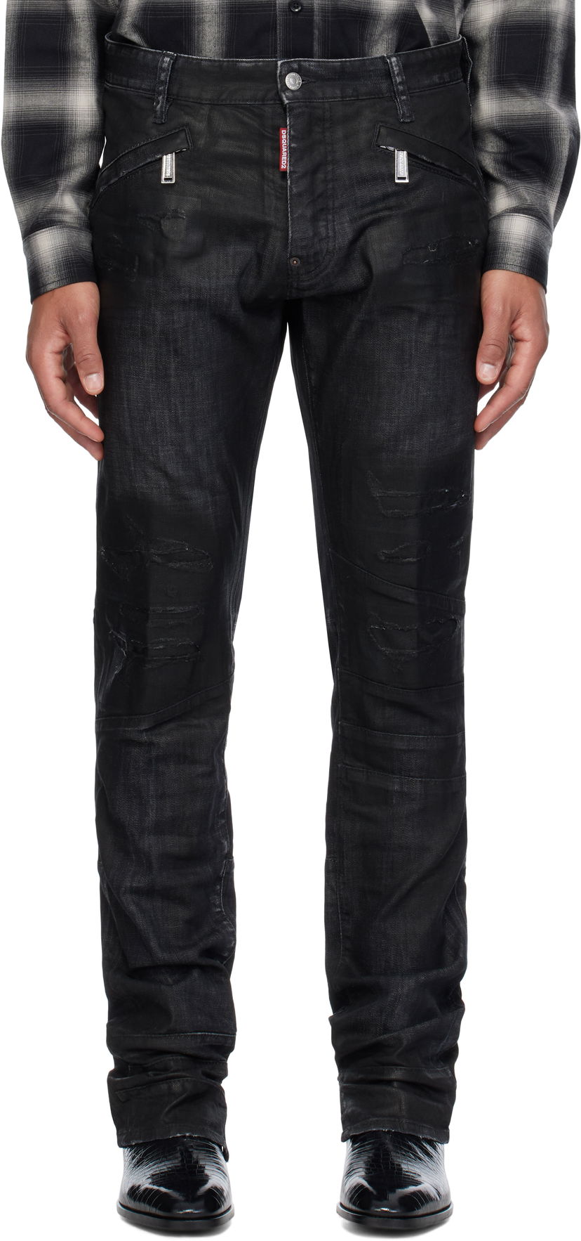 Джинси DSQUARED2 Honda Cool Guy Slim Fit Jeans чорний | S71LB1482_S30357