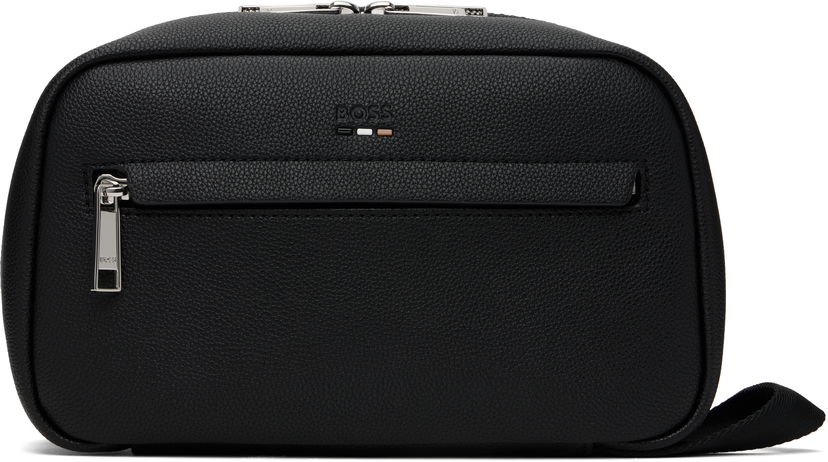 Дорожня сумка BOSS BOSS Pebble-Grained Wash Bag чорний | 50548020