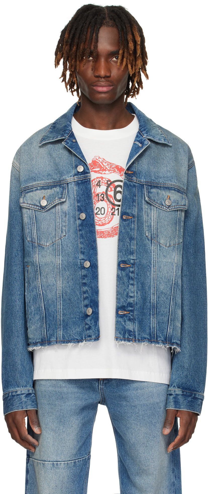 Куртка Maison Margiela MM6 Maison Margiela Sports Denim Jacket Синій | SH0AM0026 M30018