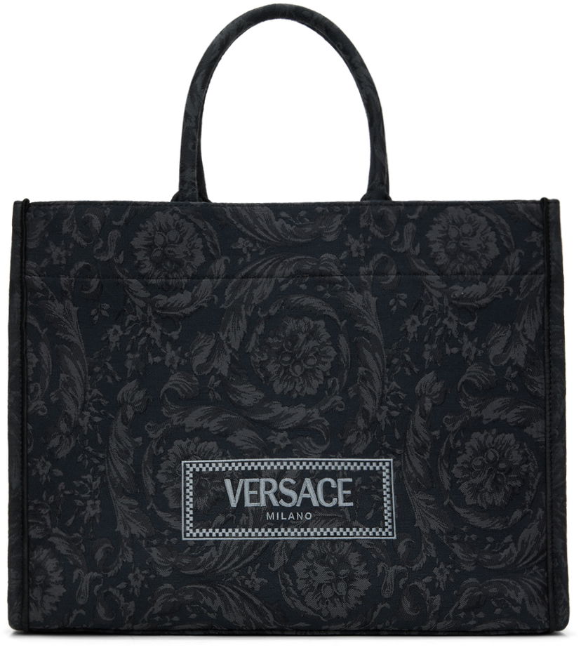 сумка-тоут Versace Barocco Athena Large Tote чорний | 1013152_1A09741