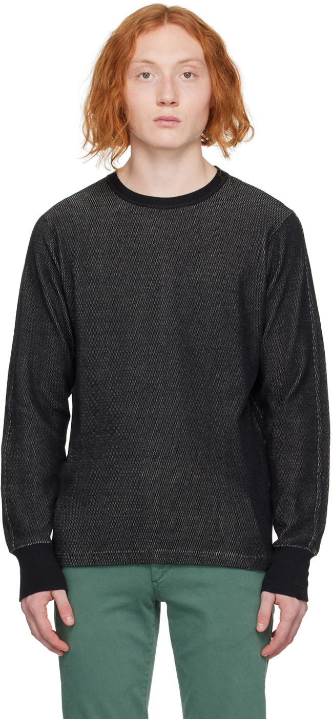 Cветр rag & bone Rag & Bone Collin Long Sleeve T-Shirt чорний | MBC22HT026JQ26
