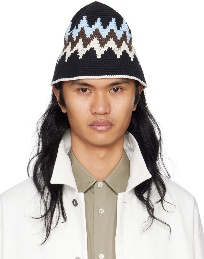 Капелюх Jil Sander Crochet Bucket Hat чорний | J47ZZ0112_J15412