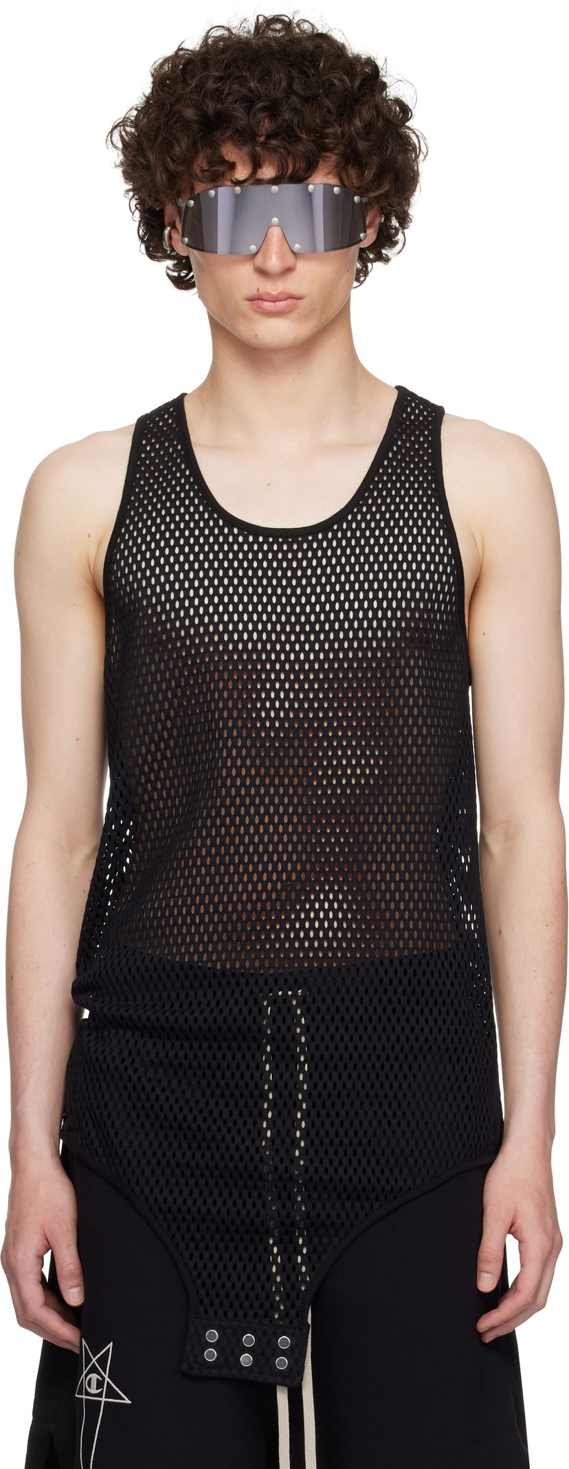 Безрукавка Rick Owens Rick Owens Champion Edition Mesh Tank Top чорний | CM01E1680 CHONET MESH
