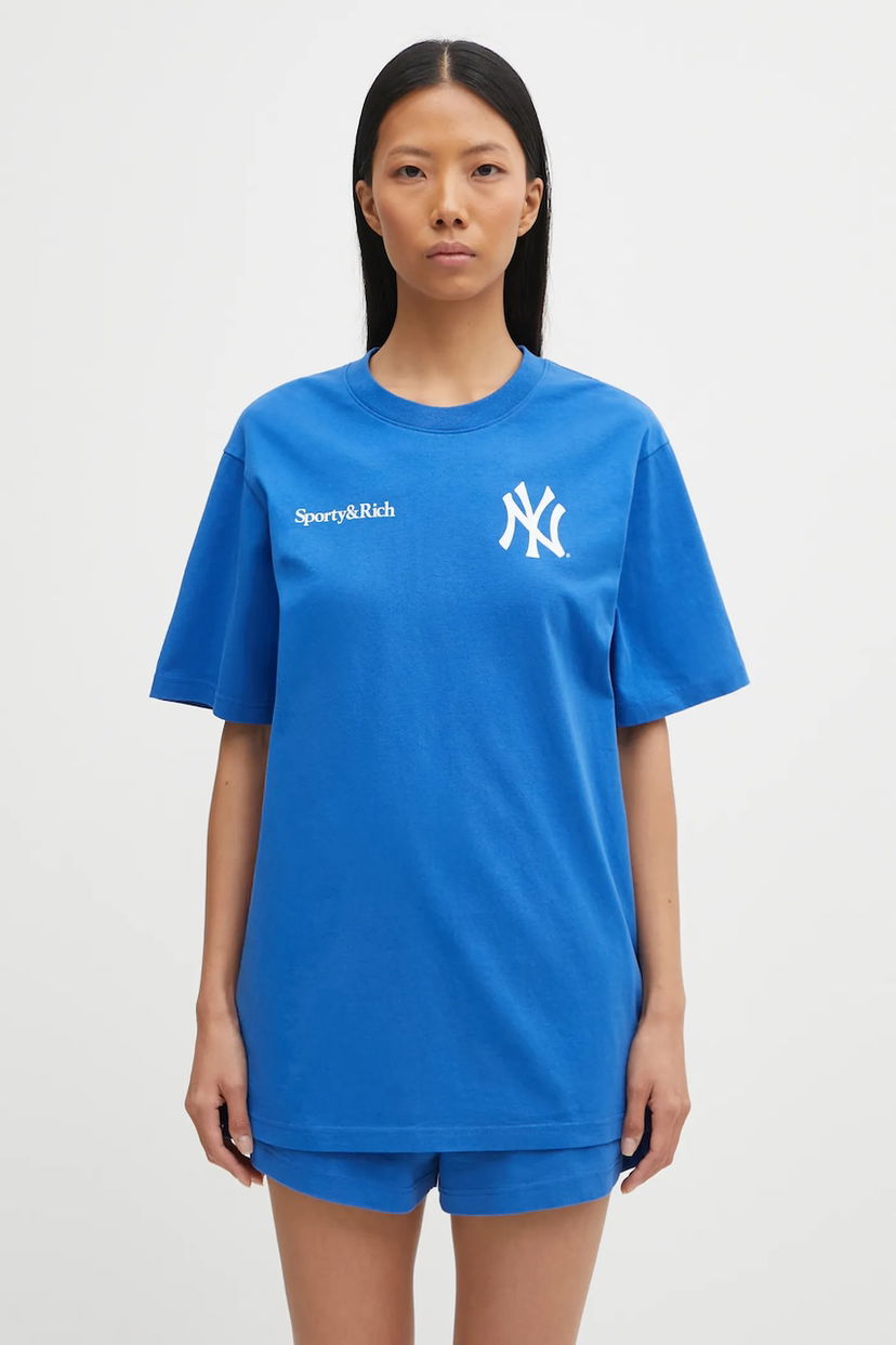 Футболка Sporty & Rich Sporty & Rich Champions New York Yankees T-Shirt Синій | TO043623633BL120